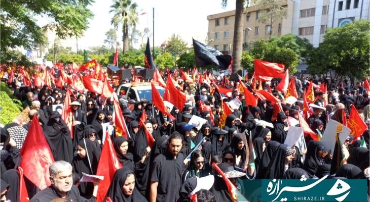 مراسم پیاده‌روی جاماندگان حسینی در شیراز برگزار شد