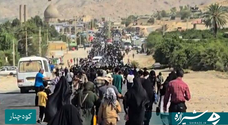 مراسم پیاده‌روی جاماندگان اربعین حسینی فارس برگزار شد