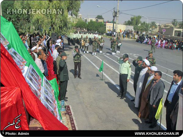 مراسم رژه 31 شهریور، با شکوه تمام در شهرستان خنج برگزار شد + تصاویر