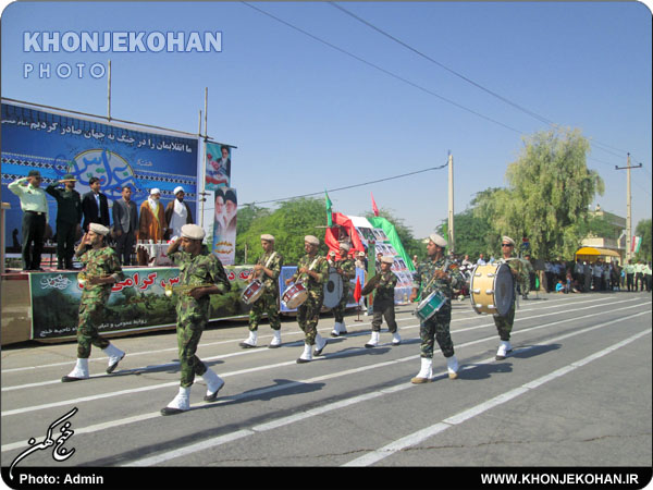 مراسم رژه 31 شهریور، با شکوه تمام در شهرستان خنج برگزار شد + تصاویر