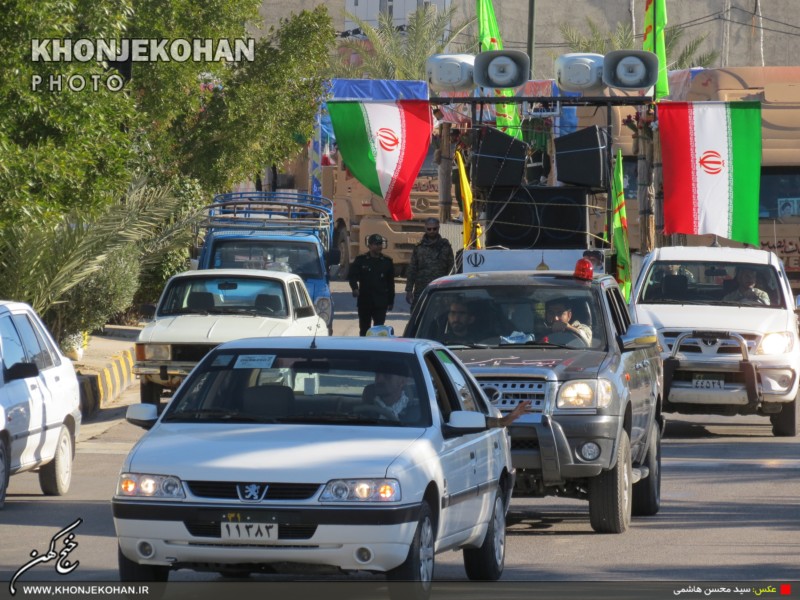 گزارش تصویری(1): استقبال باشکوه تسنن و تشیع خنج از کاروان شهدای گمنام