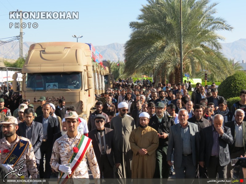 گزارش تصویری(1): استقبال باشکوه تسنن و تشیع خنج از کاروان شهدای گمنام