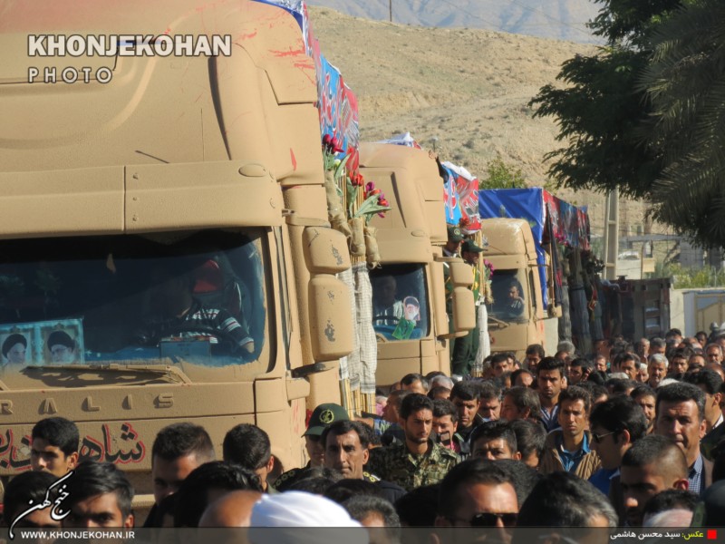 گزارش تصویری(1): استقبال باشکوه تسنن و تشیع خنج از کاروان شهدای گمنام