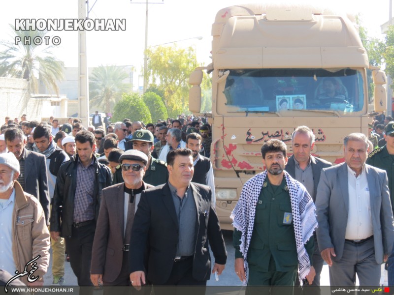 گزارش تصویری(1): استقبال باشکوه تسنن و تشیع خنج از کاروان شهدای گمنام