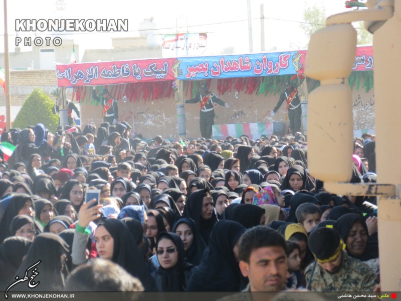 گزارش تصویری(1): استقبال باشکوه تسنن و تشیع خنج از کاروان شهدای گمنام