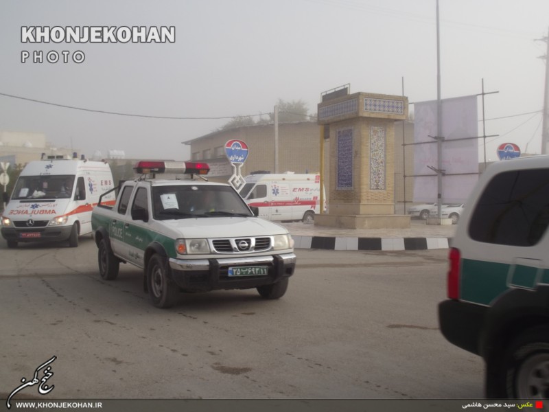 مانور ایمنی در برابر زلزله و بلایای طبیعی، در خنج برگزار شد + تصاویر