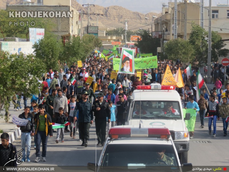 گزارش تصویری: حماسه تسنن و تشیع خنج در راهپیمایی 22 بهمن