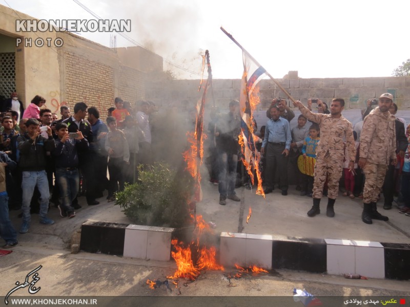 گزارش تصویری: حماسه تسنن و تشیع خنج در راهپیمایی 22 بهمن