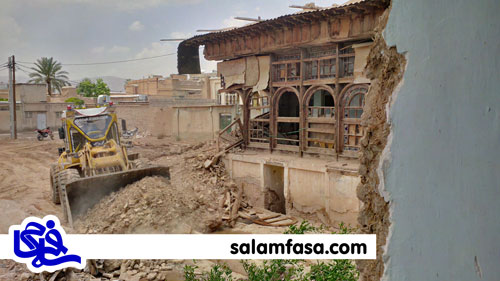 تخریب یک خانه تاریخی در فسا تخریب یک خانه تاریخی در فسا