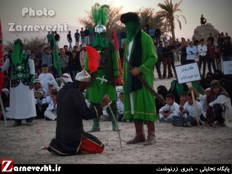 کاروان نمادین کربلا در زرین دشت به حرکت در آمد