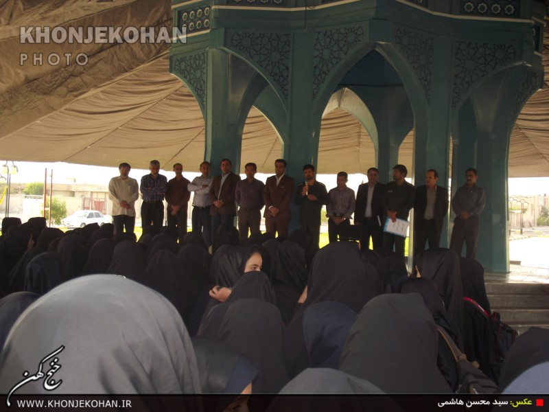 تصاویر: اعزام 120 دانش آموز دختر خنجی به اردوی راهیان نور جنوب