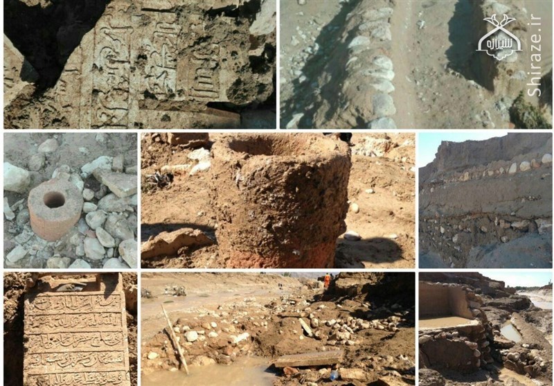 سیل، قبرستان قرن هفتم را با خود به همراه آورد+تصاویر