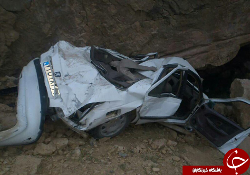 سقوط خودرو پژو پارس در دره+ تصاویر سقوط خودرو پژو پارس در دره+ تصاویر