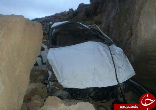 سقوط خودرو پژو پارس در دره+ تصاویر سقوط خودرو پژو پارس در دره+ تصاویر