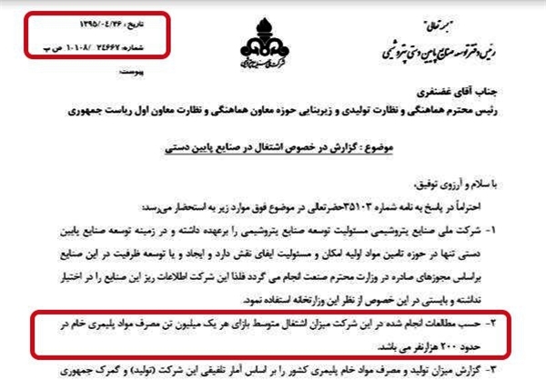 ایجاد 200 هزار شغل به ازای تولید هر یک میلیون تن پلیمر ایجاد 200 هزار شغل به ازای تولید هر یک میلیون تن پلیمر