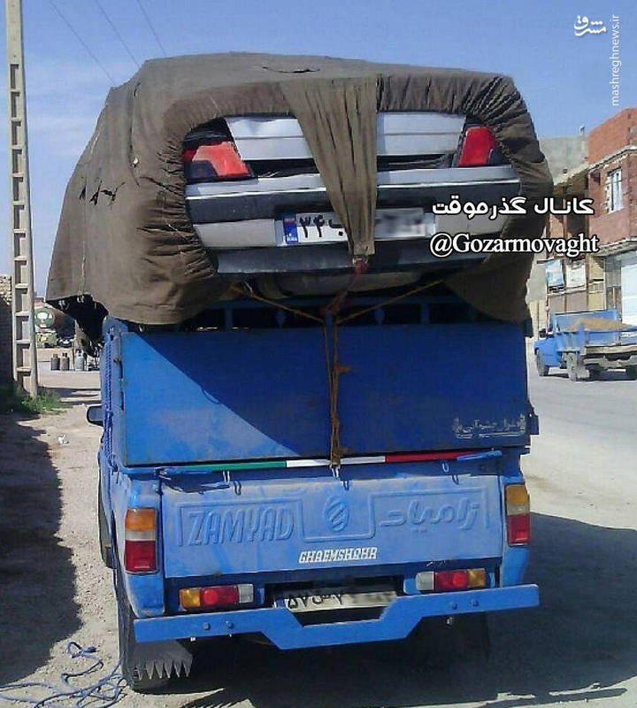 عکس/ حمل پژو با نیسان!