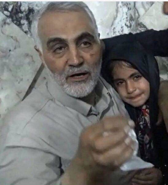 عکس/ درخواست دختر شهید مدافع حرم از حاج قاسم