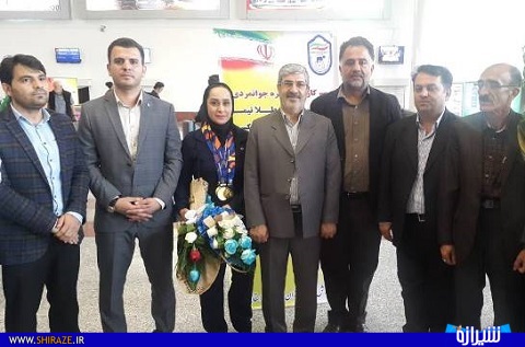 مراسم استقبال از مدال آوران شیرازی تیم ملی تیراندازی+تصاویر