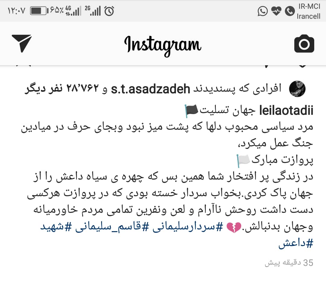 هنرمندان در سوگ سردار دلها