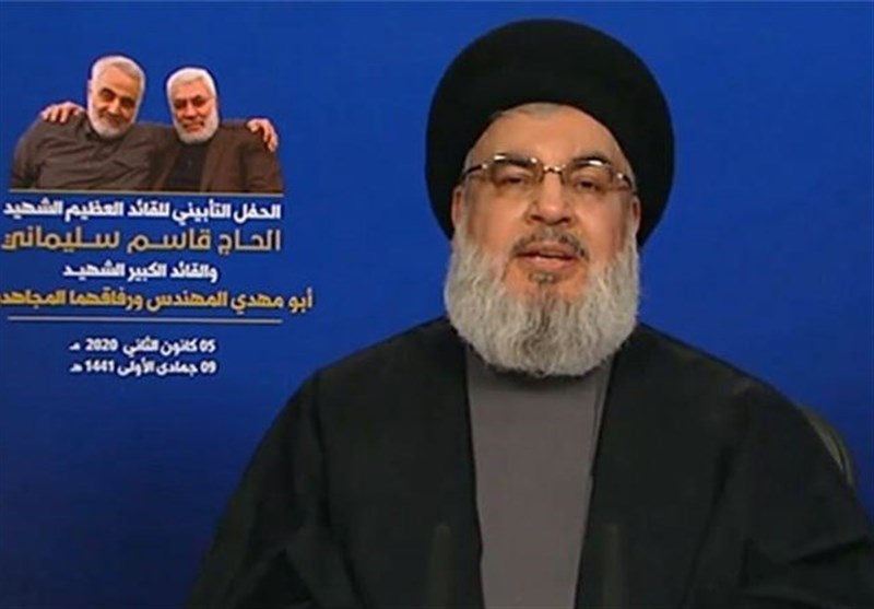 سیدحسن نصرالله:ارزش کفش سردار سلیمانی از سر ترامپ بیشتر است/هدف ما در مقاومت پاسخ به ریخته شدن خون سردار است