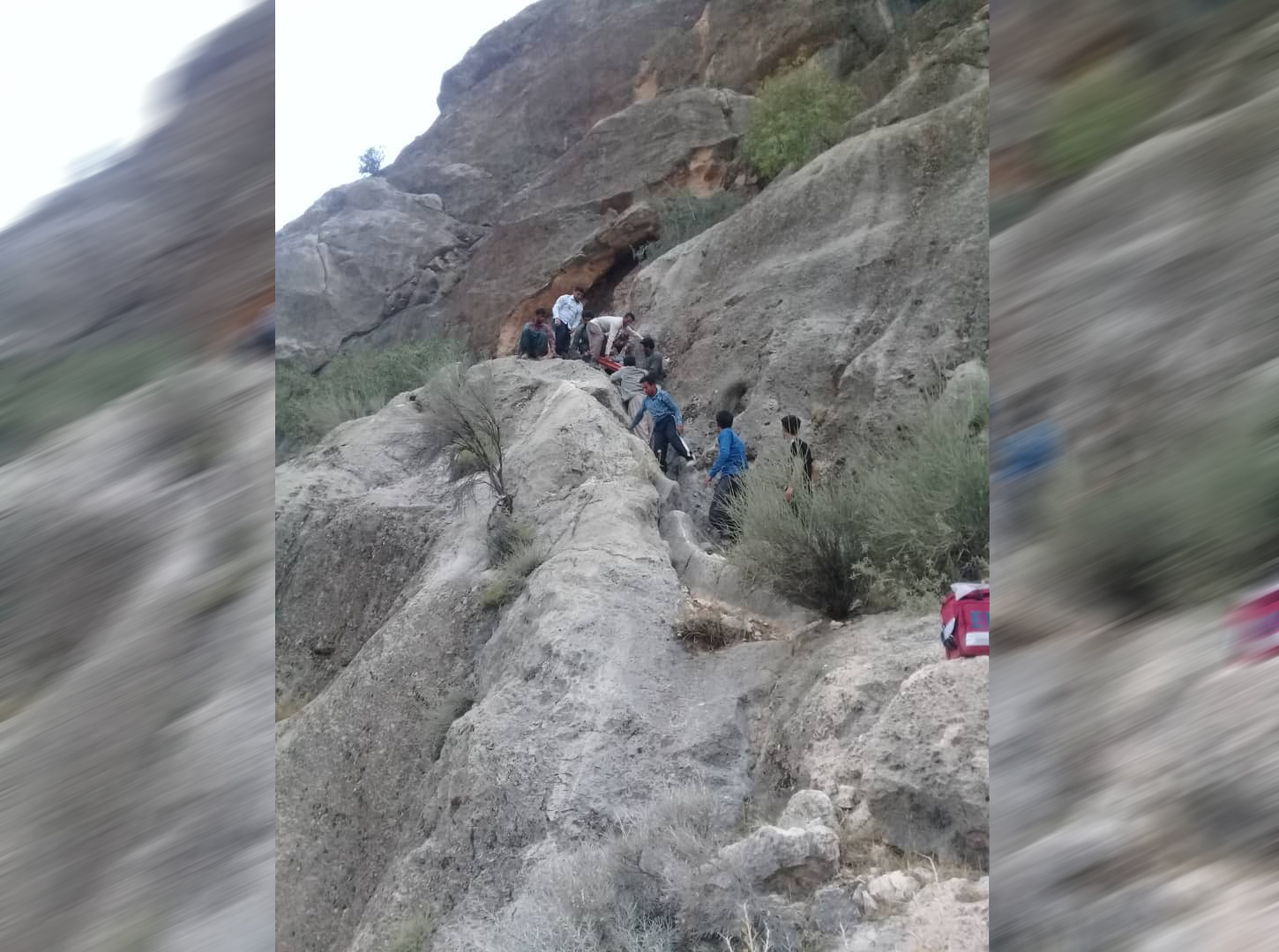 نجات معجزه آسای جوان فسایی پس سقوط از ارتفاع هزار متری نجات معجزه آسای جوان فسایی پس سقوط از ارتفاع هزار متری