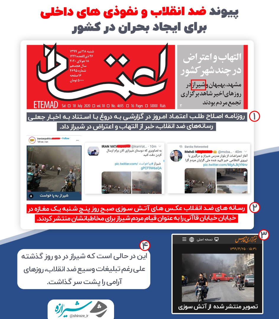 پیوند ضد انقلاب و نفوذی های داخلی برای ایجاد بحران در کشور پیوند ضد انقلاب و نفوذی های داخلی برای ایجاد بحران در کشور