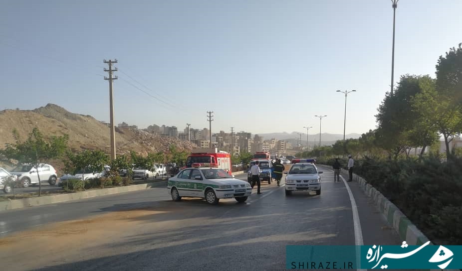 تصادف زنجیره ای و راه بندان در حسین الهاشمی
