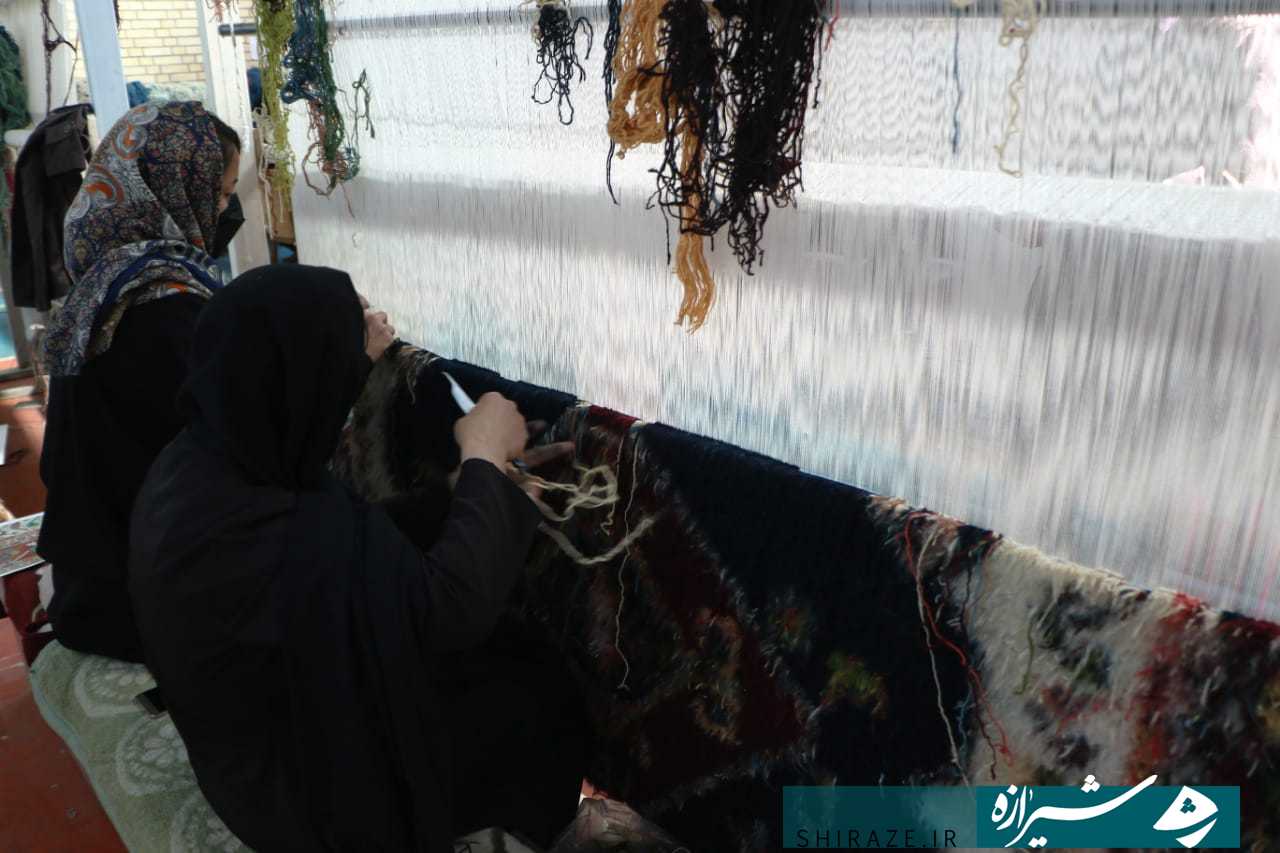 گره رکود بر تار و پود فرش فرش دستباف فارس گره رکود بر تار و پود فرش فرش دستباف فارس