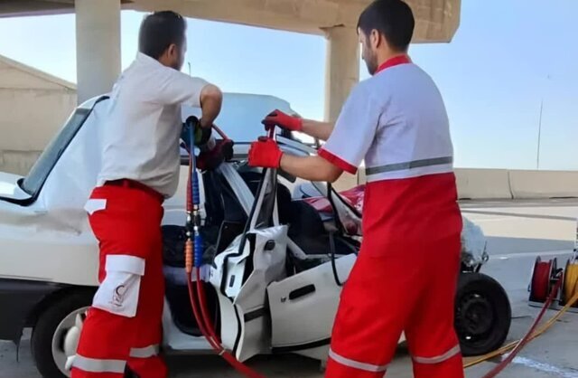 ‌تصادف پراید وتریلر در آزادراه شیراز _اصفهان