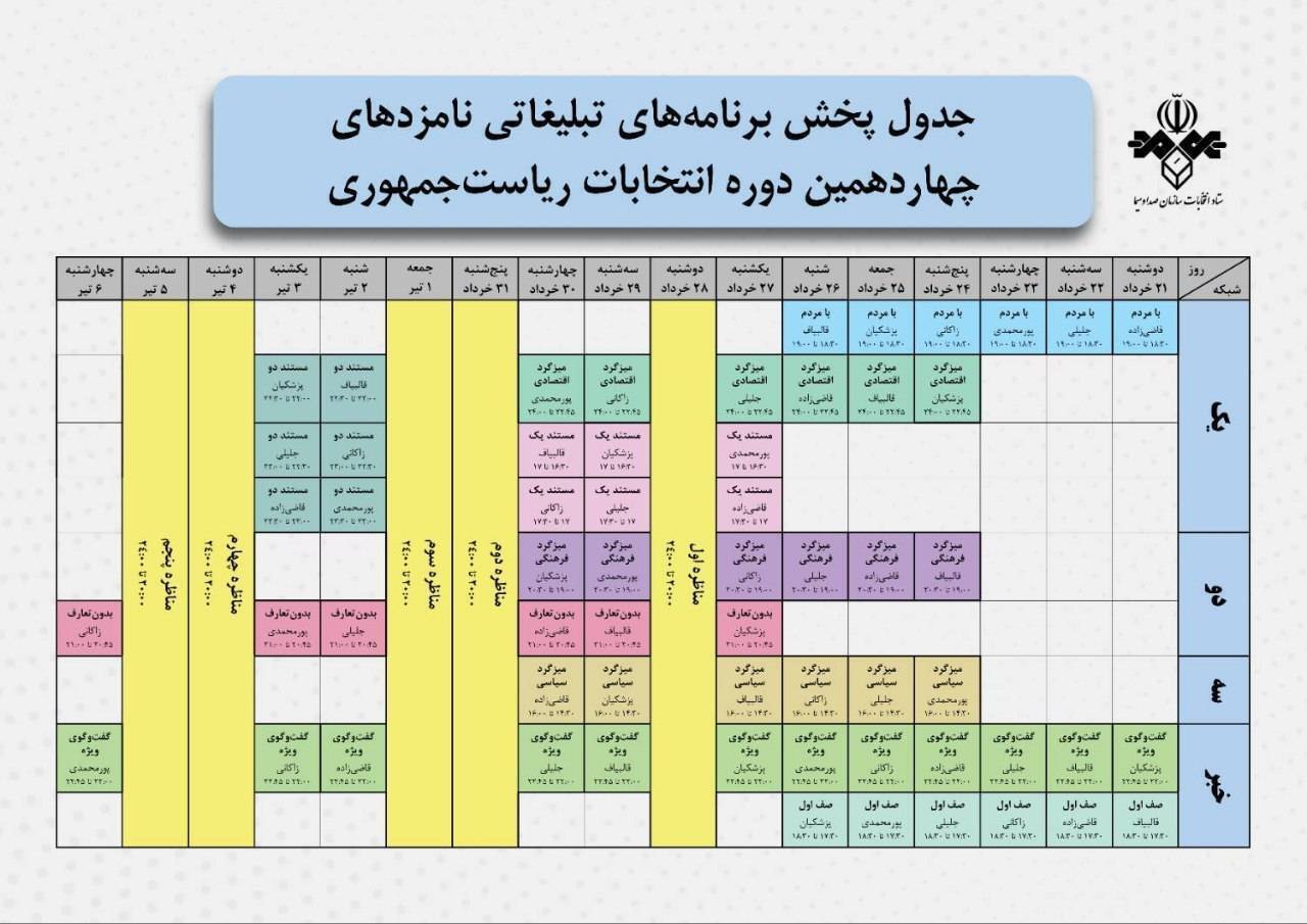 برنامه‌های تبلیغاتی نامزد‌های ریاست جمهوری