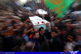 تشییع پیکر شهدای 8 سال دفاع مقدس در شیراز