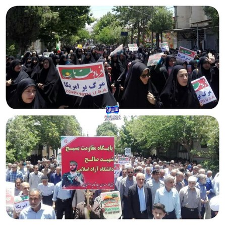 راهپیمایی مردم ولایتمدار استهبان استان فارس در روز قدس