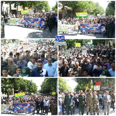 راهپیمایی مردم ولایتمدار اقلید استان فارس در روز قدس