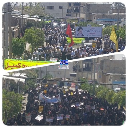 راهپیمایی مردم ولایتمدار فسا استان فارس در روز قدس