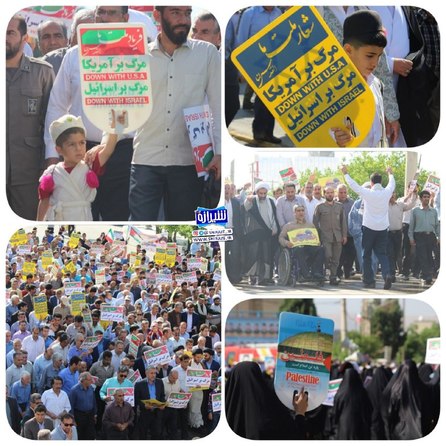 راهپیمایی مردم ولایتمدار نورآباد استان فارس در روز قدس