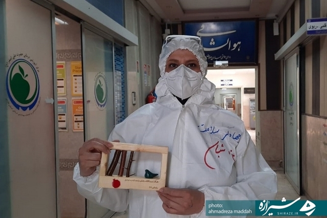 تقدیر مجموعه کار و آگاهی راحیل از مدافعان و جهادگران سلامت 