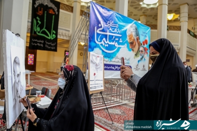 ویژه برنامه بداهه‌نگاری مشق سلیمانی در سومین حرم اهل بیت علیهم ‌السلام برگزار شد 