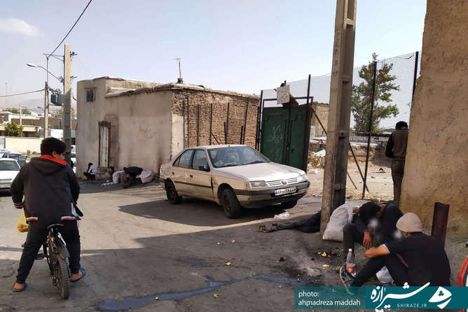 قبل از حضور مسئولین در بافت فرهنگی شهر شیراز 