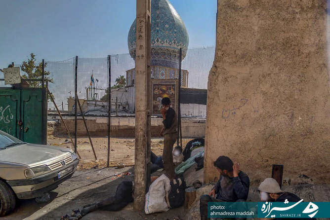 قبل از حضور مسئولین در بافت فرهنگی شهر شیراز 