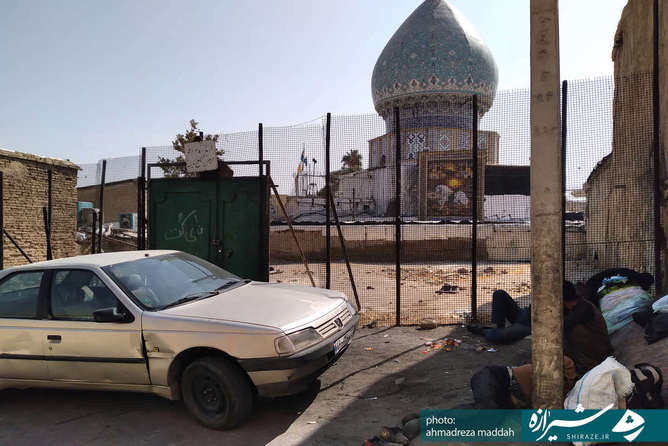 قبل از حضور مسئولین در بافت فرهنگی شهر شیراز 