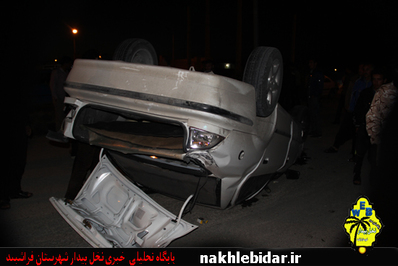 واژگونی خودروی سمند در فراشبند
