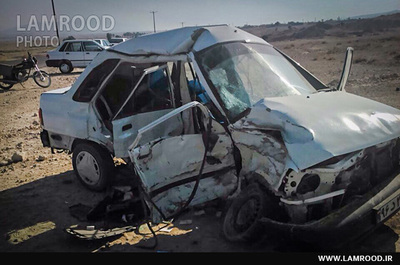 تصادف پژو 405 با پراید یک قربانی گرفت