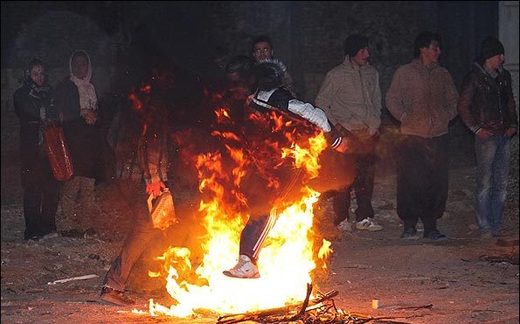 شعله ور شدن لباس هنگام پریدن از روی آتش