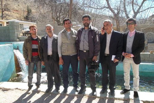 بازدید مسئولان جهاد کشاورزی سپیدان از حوزچه پرورش ماهی