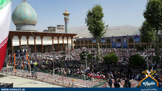 سخنرانی روحانی در حرم شاهچراغ(ع)