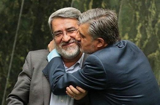 بوسه آبدار کوچک زاده و وزیر کشور
