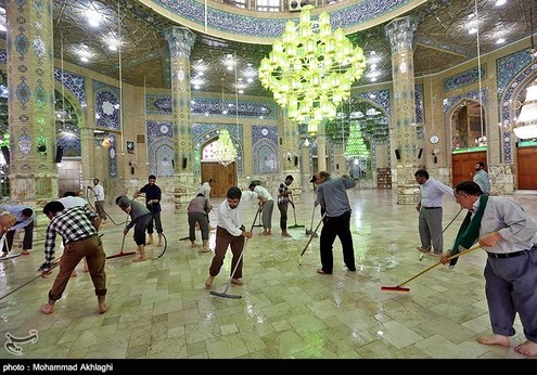 آیین غبار روبی مساجد کشور در آستانه ماه مبارک رمضان
