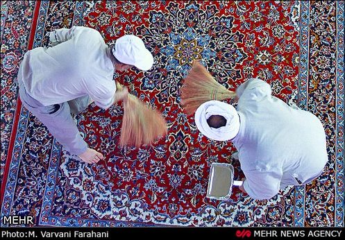 آیین غبار روبی مساجد کشور در آستانه ماه مبارک رمضان