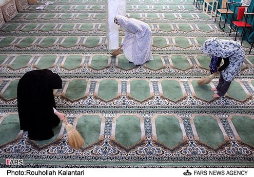 آیین غبار روبی مساجد کشور در آستانه ماه مبارک رمضان