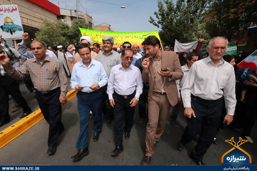 حضور مدیرکل آموزش و پرورش فارس در راهپیمایی روز قدس شیراز